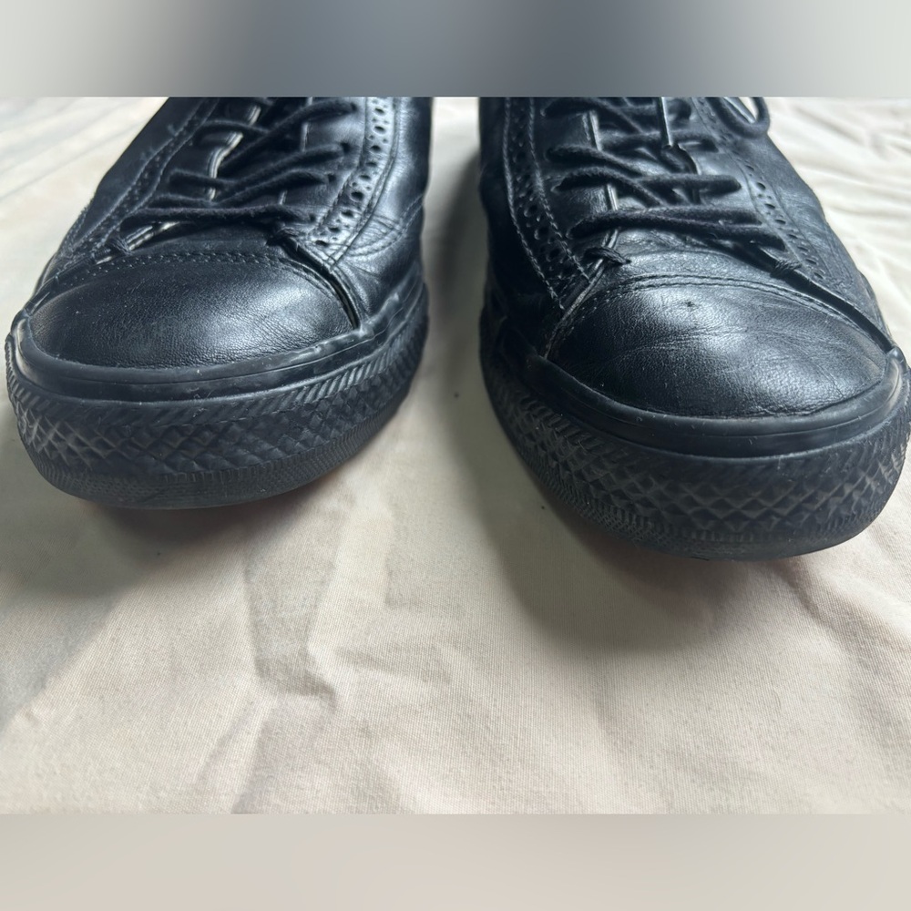 Men's Converse John Varvatos Black Leather Sneakers - Picture 6 of 7
